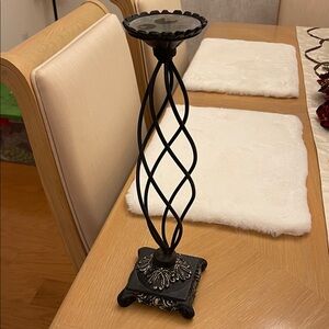 ELEMENTS Elegant Black wrought iron tall Candle Holder